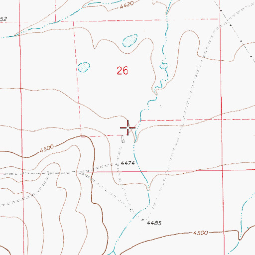 Topographic Map of 14N13E26DCBB01 Well, MT