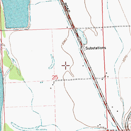 Topographic Map of 14N21W25AC__01 Well, MT