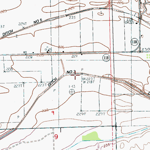 Topographic Map of Ditch Number 8, AR