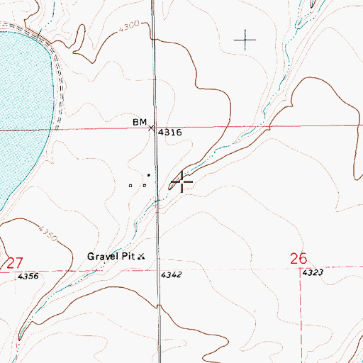 Topographic Map of 14N14E26BB__02 Spring, MT