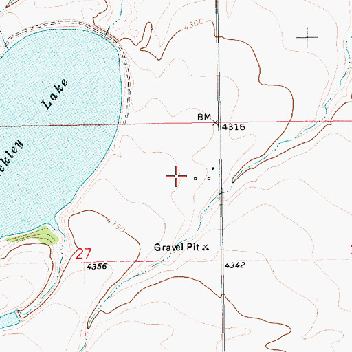 Topographic Map of 14N14E27AA__01 Well, MT