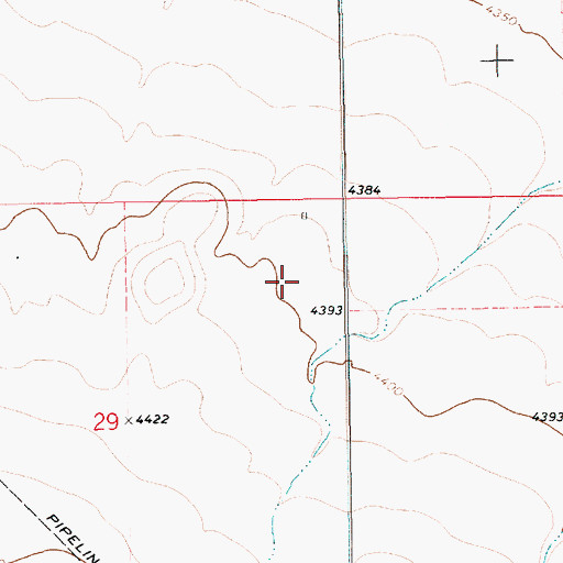 Topographic Map of 14N14E29AA__01 Well, MT