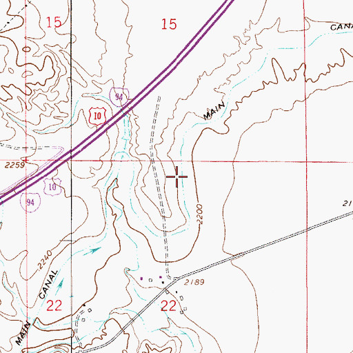 Topographic Map of 14N54E14CAB_01 Well, MT