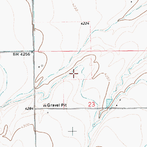 Topographic Map of 14N14E23BA__01 Spring, MT