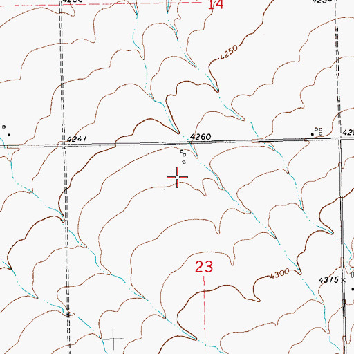 Topographic Map of 14N16E23BA__01 Well, MT