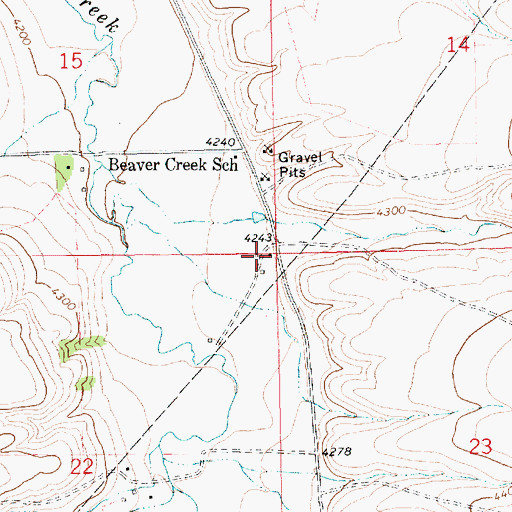 Topographic Map of 14N17E22AAAA01 Well, MT