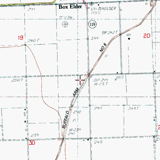 Topographic Map of Buffalo Arm Number 8, AR