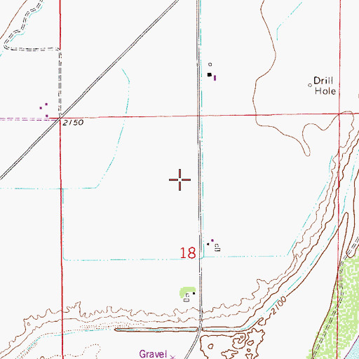 Topographic Map of 14N55E07DDA_01 Well, MT