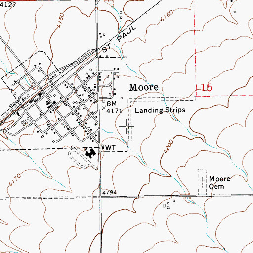 Topographic Map of 14N16E15CB__01 Well, MT
