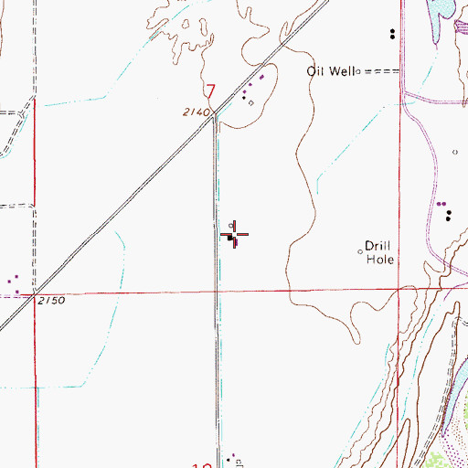 Topographic Map of 14N55E07CDD_01 Well, MT
