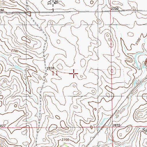 Topographic Map of 14N58E02AD__01 Well, MT