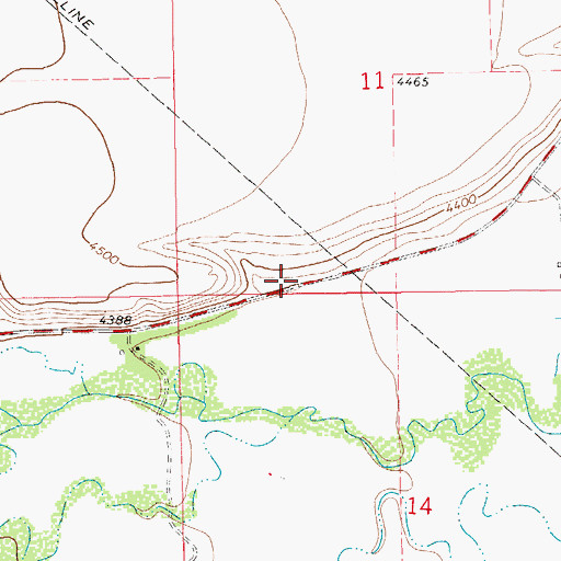 Topographic Map of 14N13E11CCD_01 Well, MT