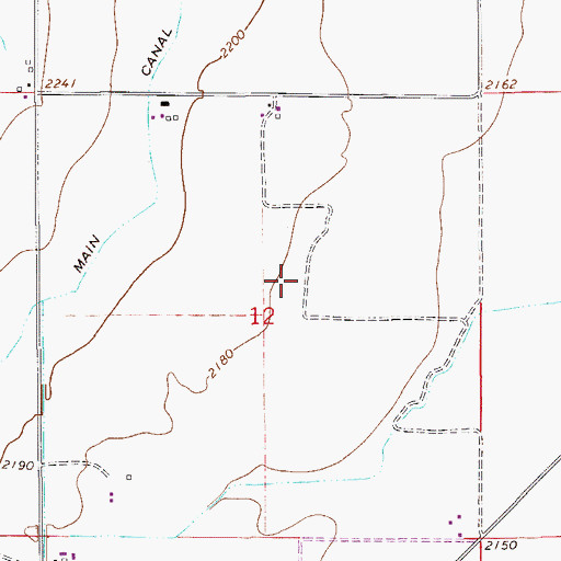 Topographic Map of 14N54E01DBB_01 Well, MT