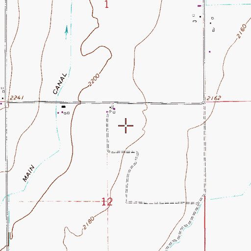Topographic Map of 14N54E12AB__01 Well, MT