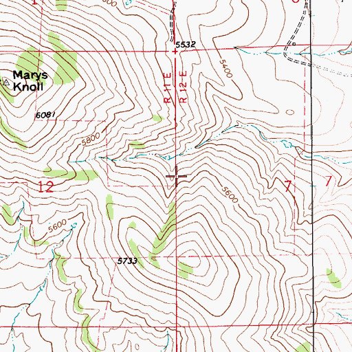Topographic Map of 14N12E07BC__01 Spring, MT