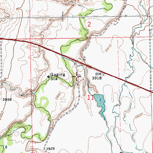 Topographic Map of 14N15E11BDAC01 Well, MT