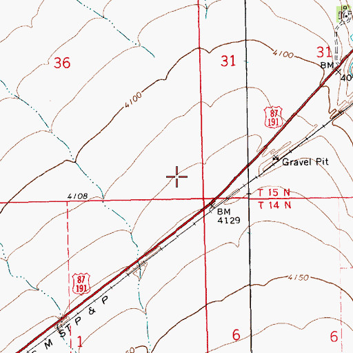 Topographic Map of 15N16E36DDD_01 Well, MT