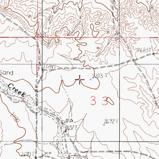 Topographic Map of 15N53E31BDC_01 Well, MT