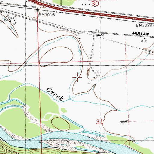 Topographic Map of 15N21W31BA__01 Well, MT