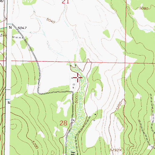 Topographic Map of 15N07W28ABB_01 Well, MT