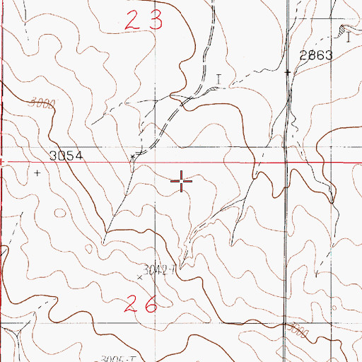 Topographic Map of 15N50E26ABDD01 Well, MT