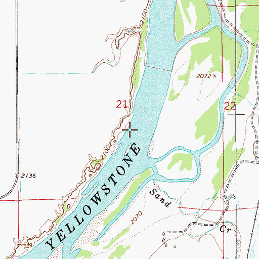 Topographic Map of 15N55E20DDD_01 Well, MT