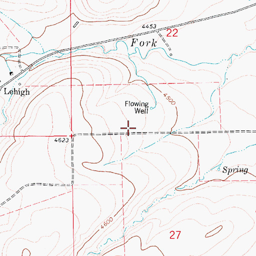 Topographic Map of 15N12E22CD__01 Well, MT
