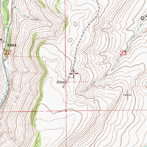 Topographic Map of 15N11E23CB__01 Spring, MT