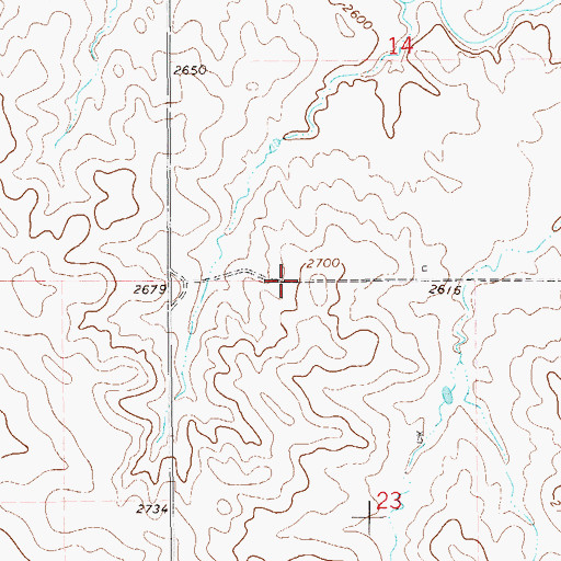Topographic Map of 15N60E14CCC01_ Well, MT