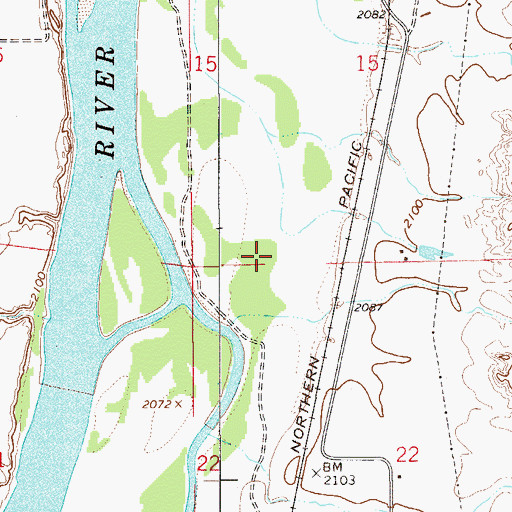 Topographic Map of 15N55E20BAA_01 Well, MT