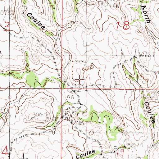 Topographic Map of 15N50E19BBAB01 Well, MT
