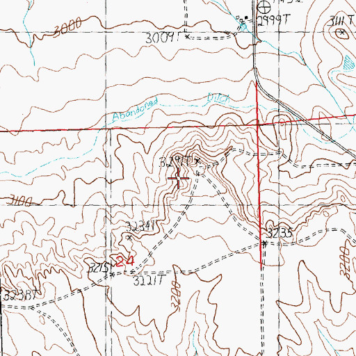 Topographic Map of 15N26E13DD__01 Well, MT