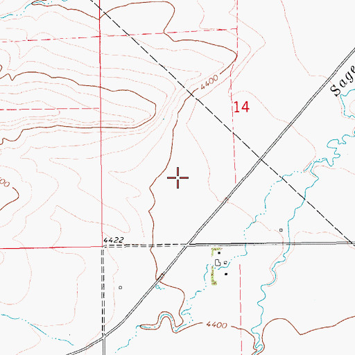 Topographic Map of 15N12E14CA__02 Well, MT