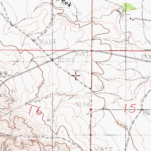 Topographic Map of 15N49E14ADA_01 Well, MT
