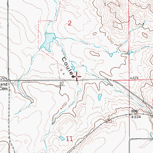 Topographic Map of 15N13E02DCC_01 Well, MT