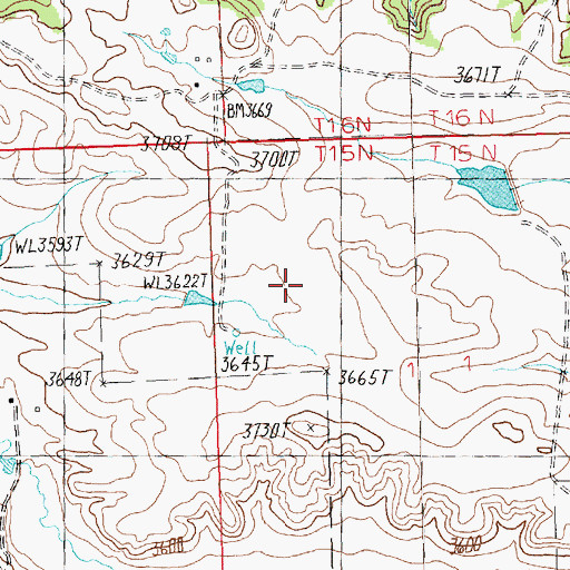 Topographic Map of 15N22E01BCC_01 Well, MT