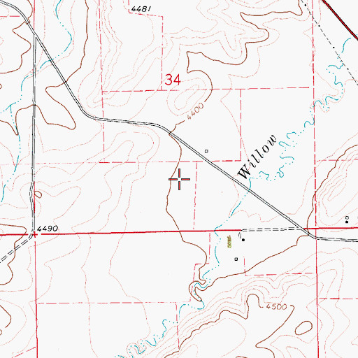 Topographic Map of 16N12E34DB__01 Well, MT