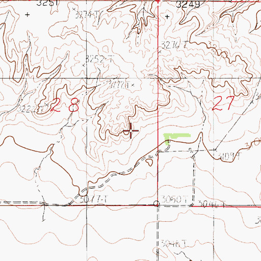 Topographic Map of 16N50E28DAD_01 Well, MT