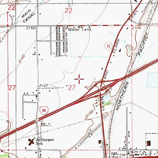 Topographic Map of 16N55E27AC__01 Well, MT