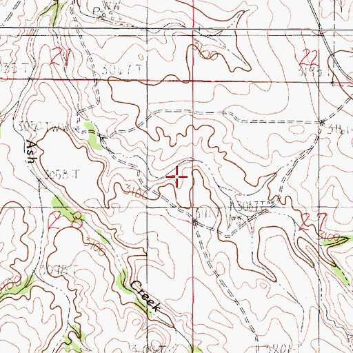 Topographic Map of 16N48E27BCC_01 Well, MT