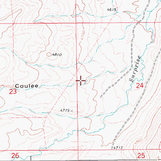 Topographic Map of 16N10E24BC__01 Spring, MT