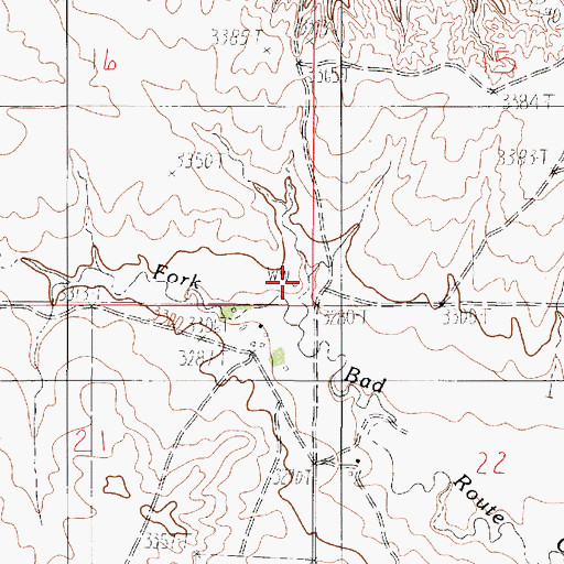 Topographic Map of 16N49E16DDDD01 Well, MT