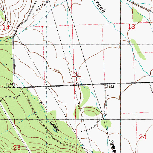 Topographic Map of 16N20W13CCC_01 Well, MT