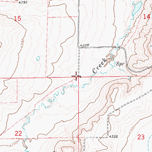 Topographic Map of 16N12E14CCCC01 Well, MT