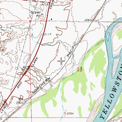 Topographic Map of 16N55E13BD__01 Well, MT