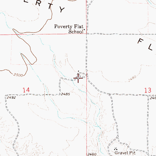 Topographic Map of 16N54E14ADAD01 Well, MT