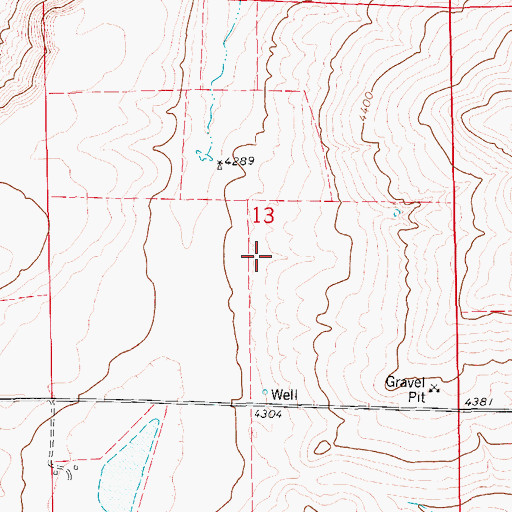 Topographic Map of 16N12E13AC__01 Well, MT