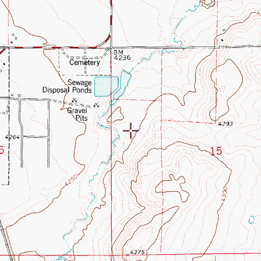 Topographic Map of 16N12E15BB__01 Well, MT