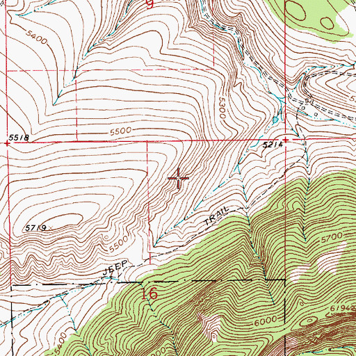 Topographic Map of 16N09E16AB__01 Spring, MT