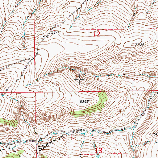 Topographic Map of 16N09E12CD__01 Spring, MT